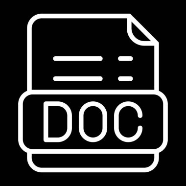doc dosya biçimi simgesi web basit illüstrasyon