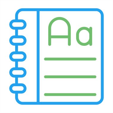 Thesaurus simgesi, vektör illüstrasyonu basit tasarım