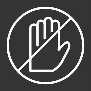 Kısıtlama web simgesi vektör illüstrasyonu 