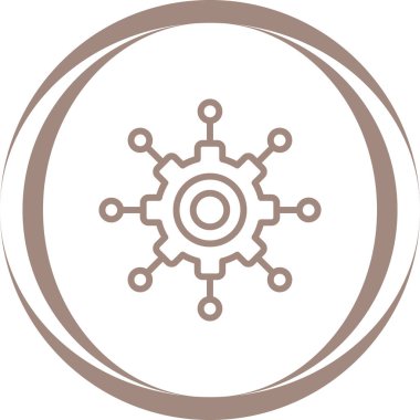 Microservices simgesi, vektör illüstrasyonu basit tasarım