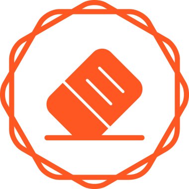 silgi simgesi, vektör illüstrasyonu basit tasarım