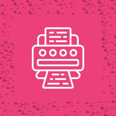 Yazıcı. Web simgesi basit illüstrasyon