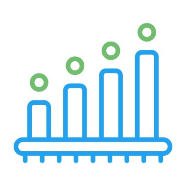 İstatistiksel Analiz web simgesi vektör illüstrasyonu 