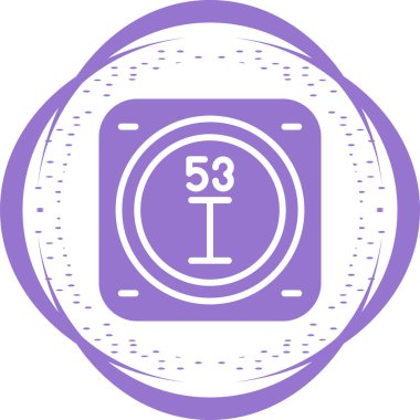 Periyodik tablo ağının kimyasal elementi basit illüstrasyon