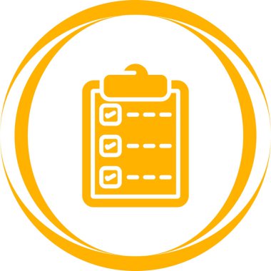 Kontrol listesi. Web simgesi basit illüstrasyon
