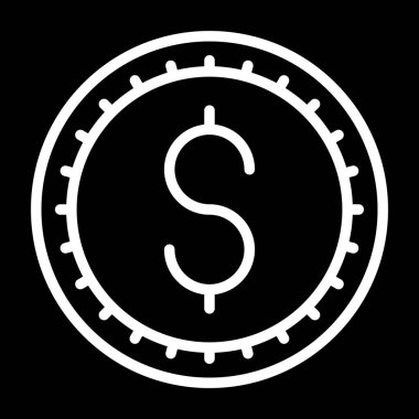 Dolar işareti simgesi, vektör illüstrasyonu basit tasarım