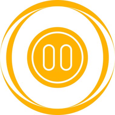 Duraklat düğmesine simge vektör çizim