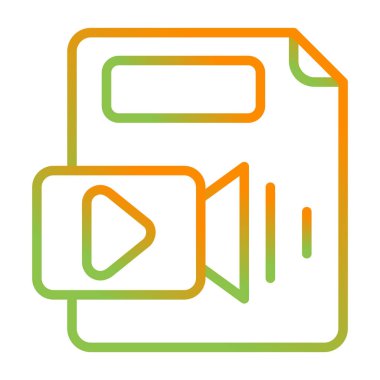 Video Dosya simgesi, basit vektör illüstrasyonu