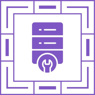 Sunucu Bakım Modern simgesinin vektör çizimi