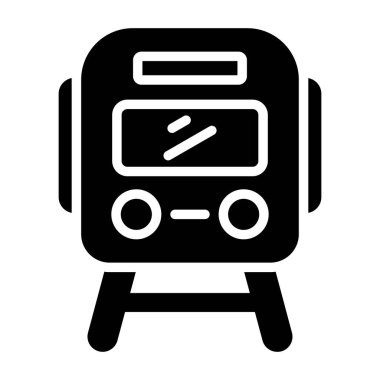 tren. Web simgesi basit illüstrasyon