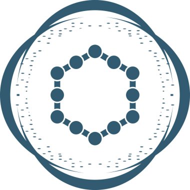 Basit bir altıgen simgesi, web basit illüstrasyonu