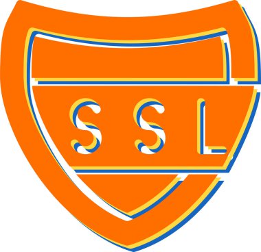 SSL Sertifika simgesi, vektör illüstrasyonu basit tasarım