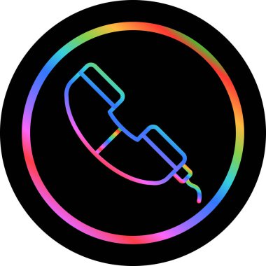 Telefon web simgesi, basit vektör illüstrasyonu