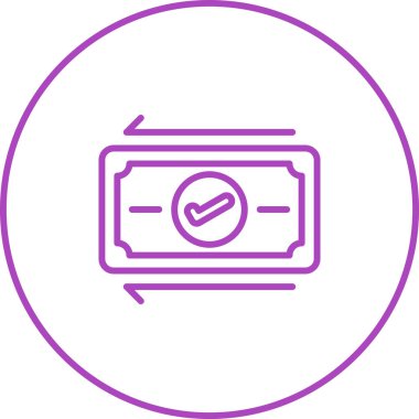 Para-Geri Garanti simgesi, vektör illüstrasyonu 