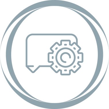 Sohbet balonu simgesi, vektör illüstrasyonu basit tasarım