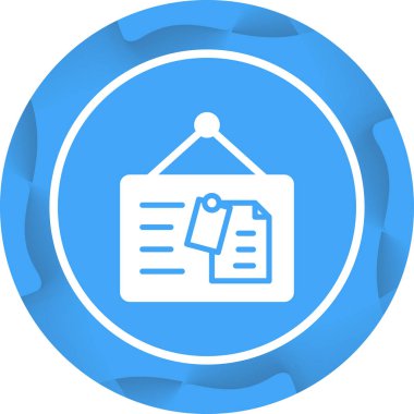 Tahta web simgesi, basit illüstrasyon