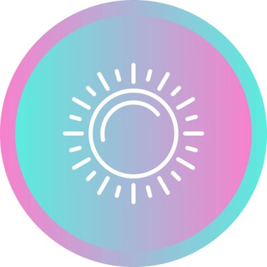 Güneş. Web simgesi basit illüstrasyon
