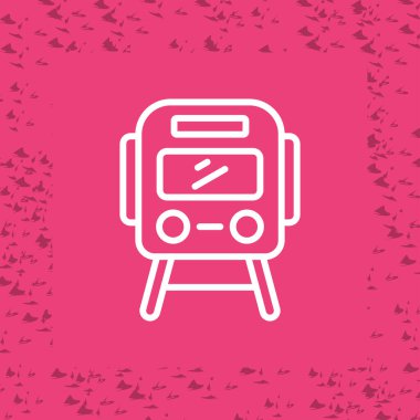 tren. Web simgesi basit illüstrasyon