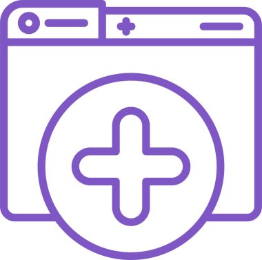 Yeni Pencere simgesi, vektör illüstrasyonu