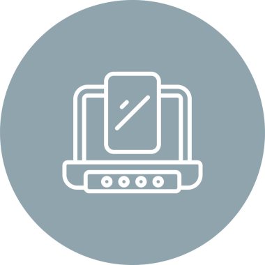 dizüstü bilgisayar simgesi, vektör illüstrasyonu basit tasarım