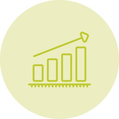 Grafik Artan Simge Vektör Çizimi