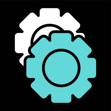 dişli ağ simgesi, basit vektör illüstrasyonu