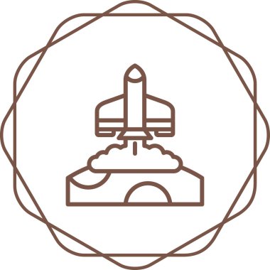 roket ağ ikonu vektör illüstrasyonu 