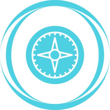 pusula simgesi web basit illüstrasyon