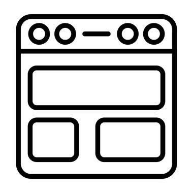 tarayıcı simgesi vektör illüstrasyonu