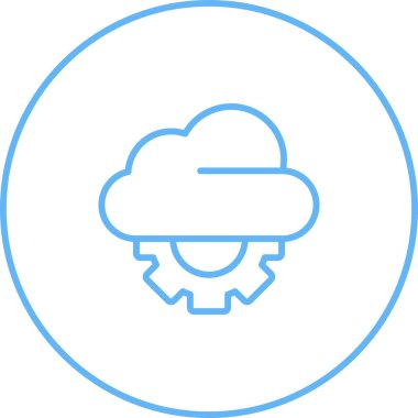 Modern bulut simgesinin vektör illüstrasyonu 