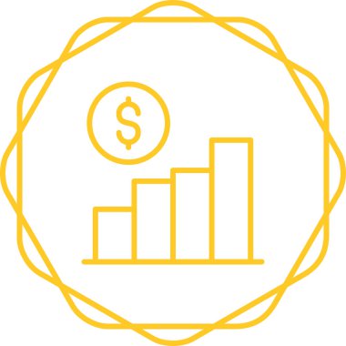 Stats icon, vector illustration simple design