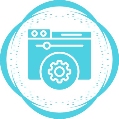 Sunucu Kontrol Paneli ikon vektör illüstrasyonu 