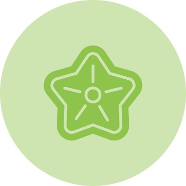 deniz yıldızı ikonu vektör çizimi