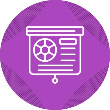 Sunum. Web simgesi basit illüstrasyon