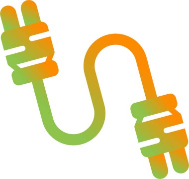 Beyaz Arkaplanda Kablo Bağlantıları Simgesi İzole Edildi 