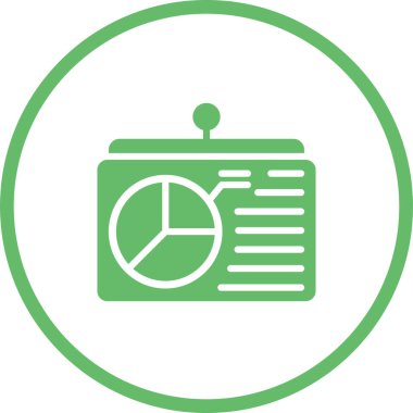 Sunum. Web simgesi basit illüstrasyon