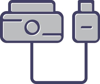 usb simgesi, vektör illüstrasyonu basit tasarım