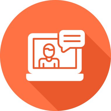 Web Konferansı Web Simgesi illüstrasyonu