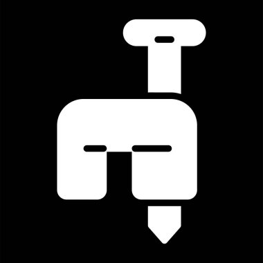 Beyaz Arkaplanda Kablo Simgesi İzole Edildi 