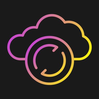 Veri eşzamanla izole edilmiş simge, döndürme simgesi, eşzamanlama vektör simgesi