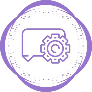 Sohbet balonu simgesi, vektör illüstrasyonu basit tasarım