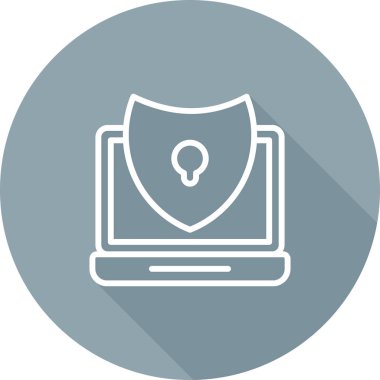 Antivirüs Yazılım Web simgesi vektör çizimi 