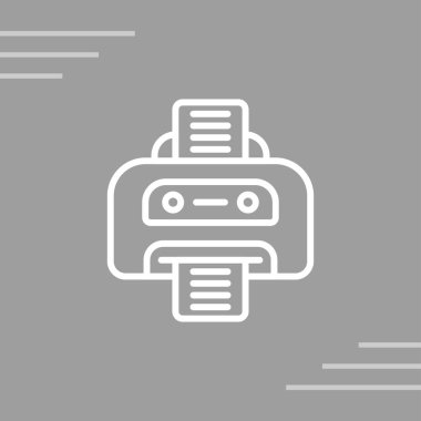 Yazıcı. Web simgesi basit illüstrasyon