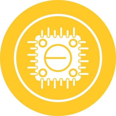 Bilgisayar Cpu simgesinin vektör illüstrasyonu