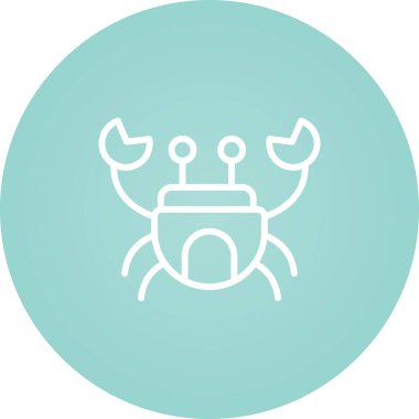 Yengeç simgesinin basit web çizimi