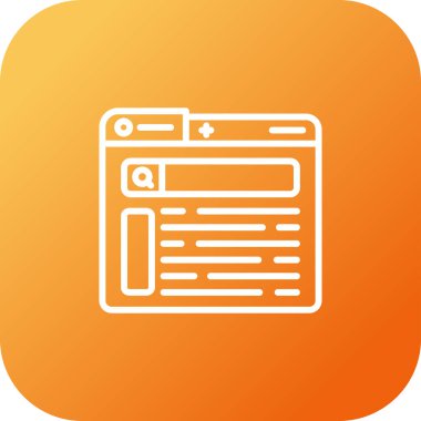 Ara. Web simgesi basit tasarım