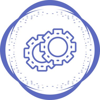 Gears web simgesi, basit vektör illüstrasyonu