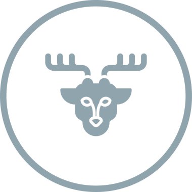 Geyik simge vektör çizim 