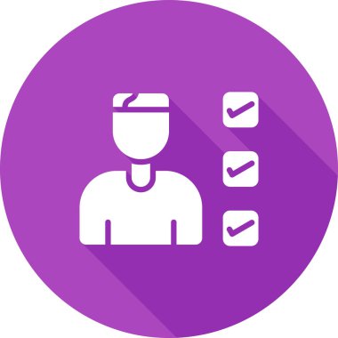 Kullanıcı Deneme Simgesi Beyaz Arkaplanda İzole Edildi 