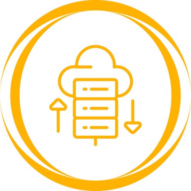 Web Sunucusu simgesi, vektör illüstrasyonu basit tasarım